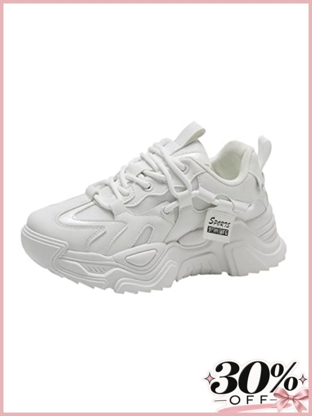 Women's Mesh Platform Sneakers Walking Shoes Breathable PU Lace-Up